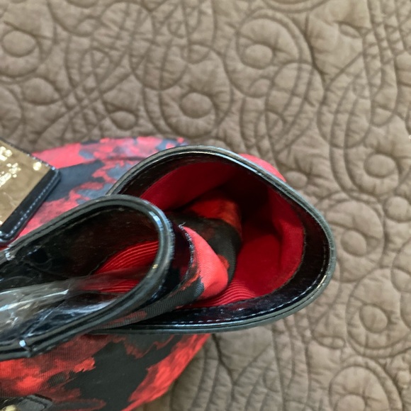 Talbots Black and Red Floral Handbag - Picture 5 of 14